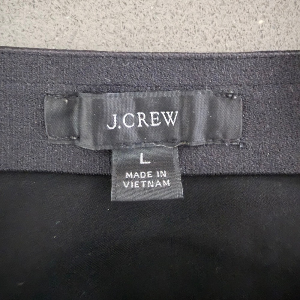 J.Crew Gwyneth Slip Skirt L Black Satin Midi Quiet Luxury Old Money Office Siren - Picture 3 of 7